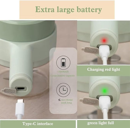4 in 1 Portable Electric Vegetable Cutter Set