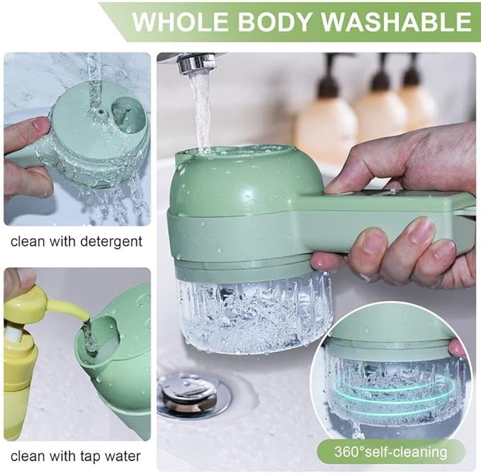 4 in 1 Portable Electric Vegetable Cutter Set