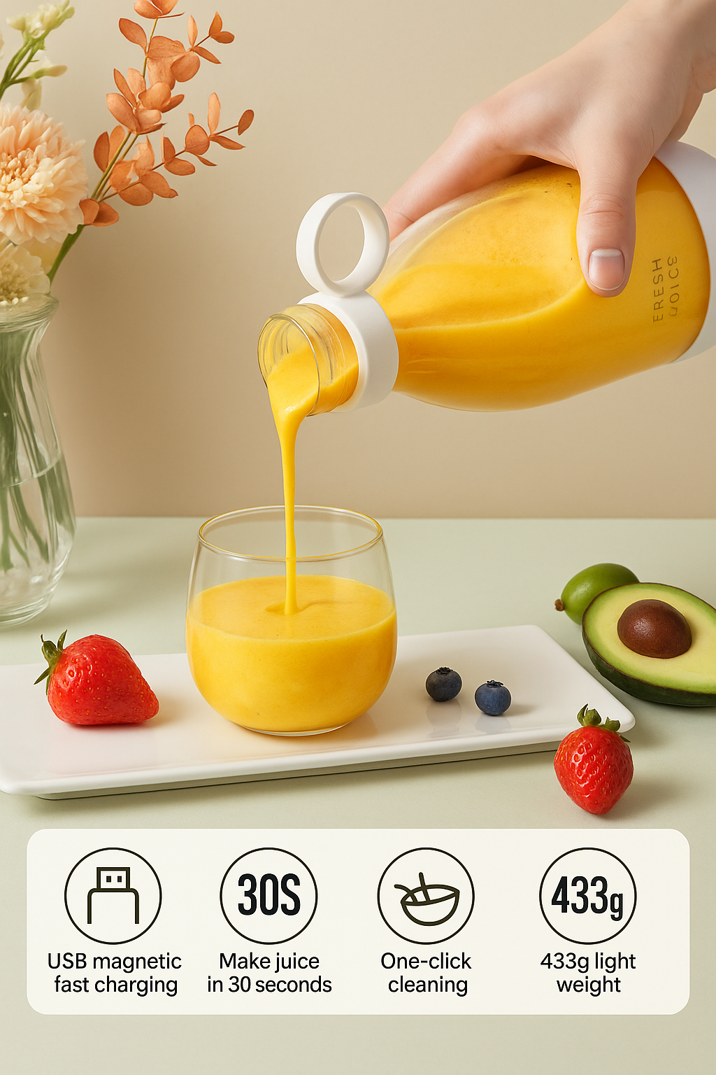 Electric Portable Juicer Bottle