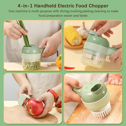 4 in 1 Portable Electric Vegetable Cutter Set