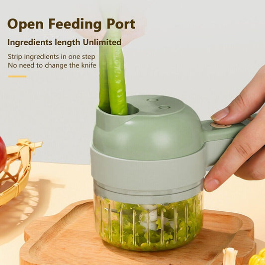 4 in 1 Portable Electric Vegetable Cutter Set