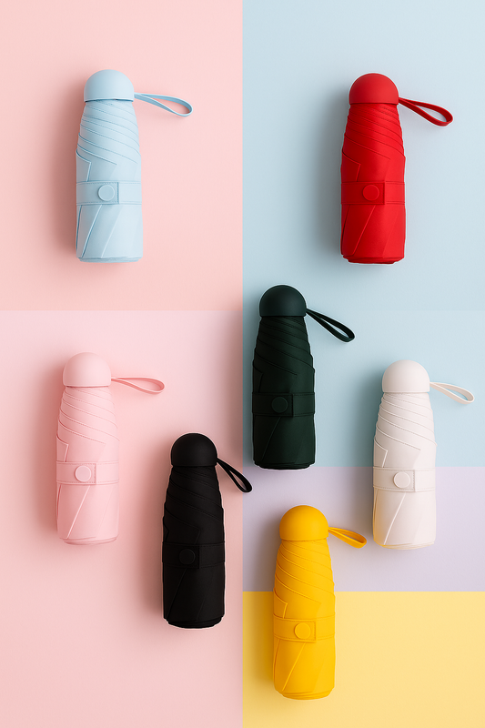 Mini Umbrella with Case for Men & Women (Manual Open)